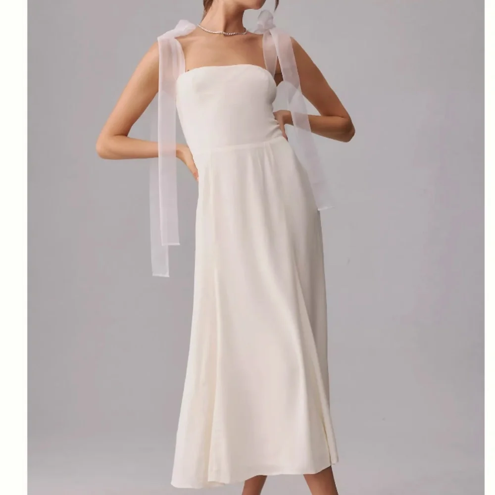 BEST Reformation Kairo Midi Dress - Ivory Off White Bridal Wedding Event Sz12 - Picture 4 of 11